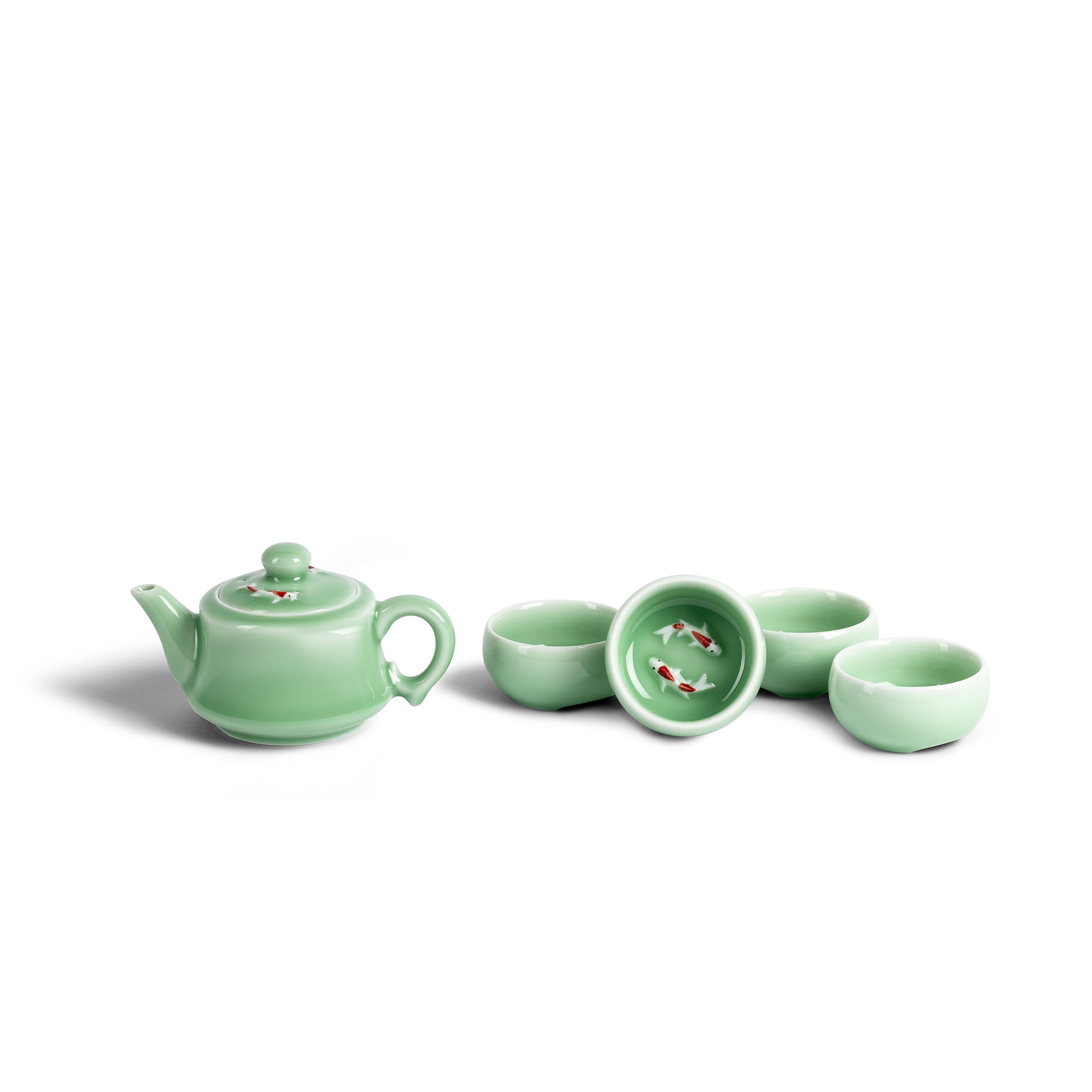 Celadon Fish Teaware Set