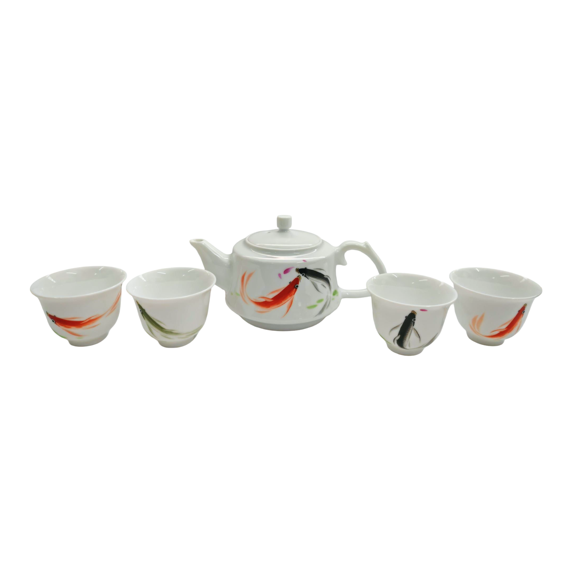 Wealth & Abundance Teaware Set (Teapot with Four Tea Cups)